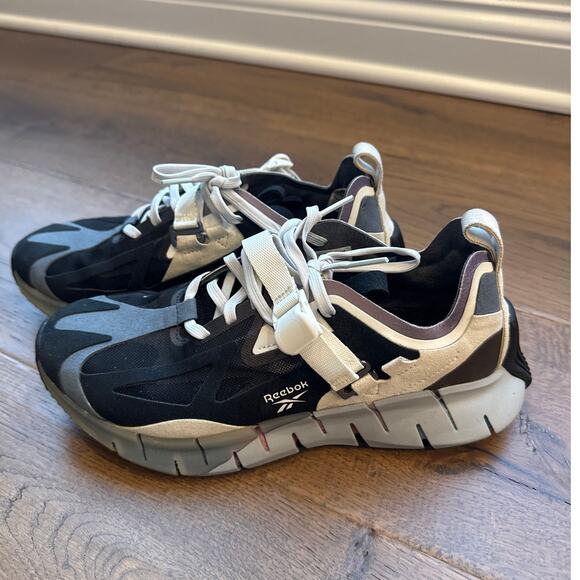 Reebok Zig Kinetica Concept Type Low Top Running Shoes Black Unisex Mens 5.5 - Picture 4 of 9